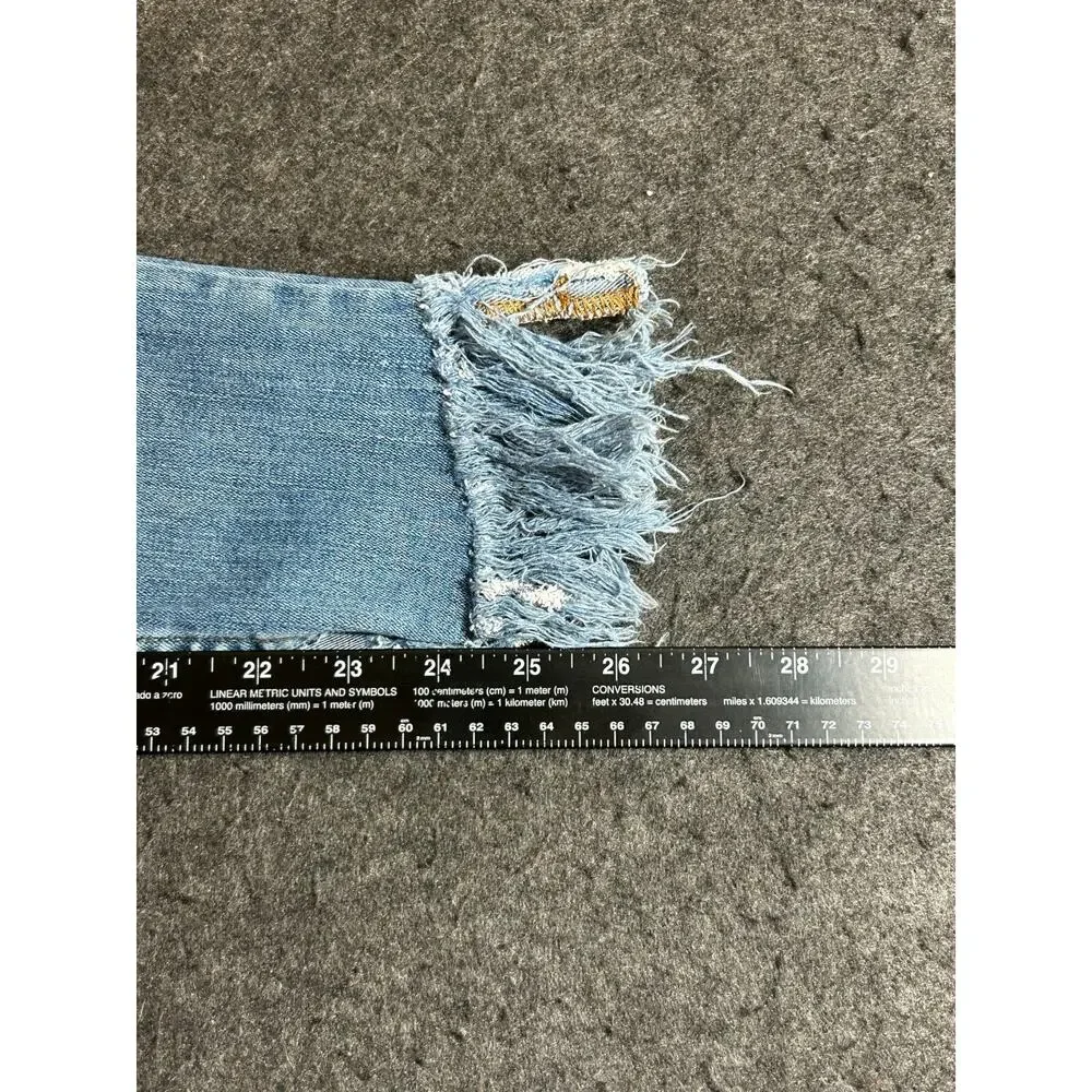 Free People Jeans Sz 26 Blue We The Free Great Heights Frayed‎ Distressed Skinny